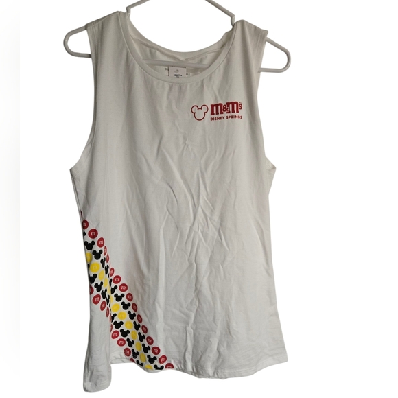 Disney Springs M&M Sotre WhiteTank Top with Mickey Mouse Design XL NEW - Picture 1 of 5